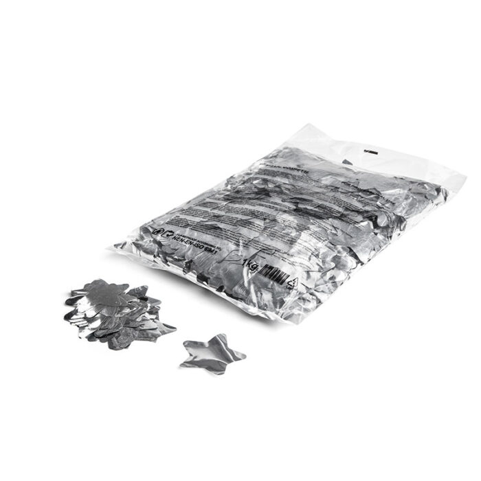 MagicFX - Metallic confetti stars Ø 55 mm - Silver